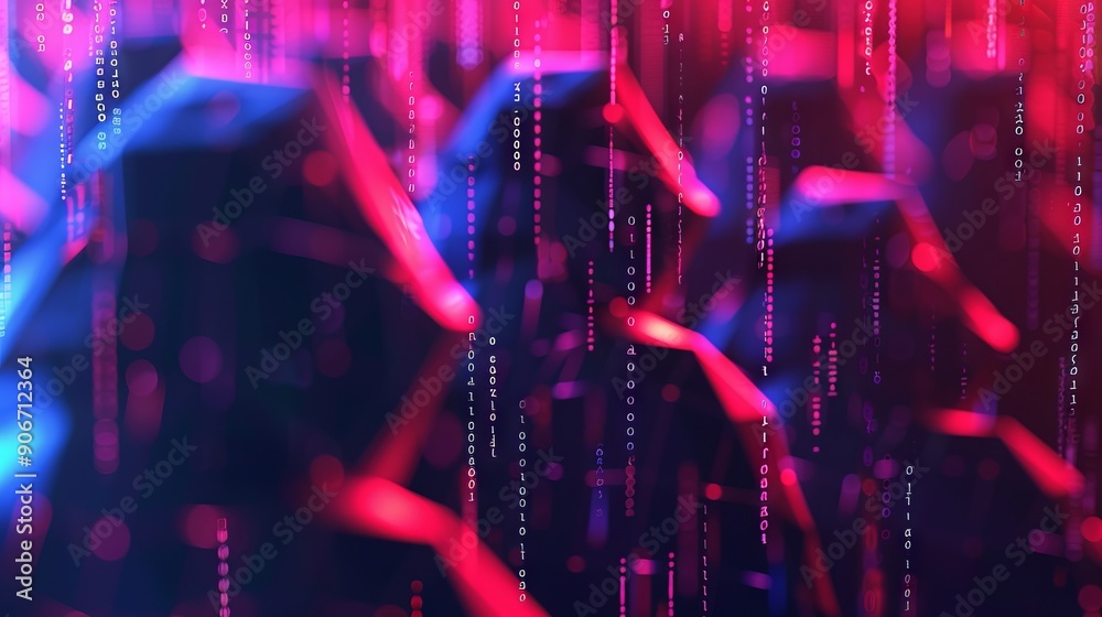 Poster a cyber attack or cybersecurity concept. abstract digital hacker teams are hacking system. polygonal