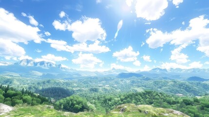 Naklejka premium Majestic Sunrise or Sunset over the Mountains