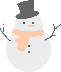 Snowman Vector Graphic Illustration 