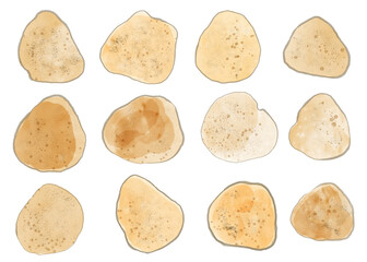 Set of 12 stone textures in PNG format. Textures of precious stones and yellow amber. Can be used in printing and home decoration.