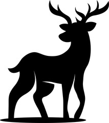 deer silhouette vector design with a white background