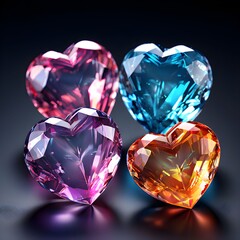 diamond on red background