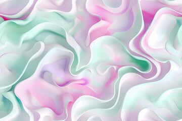 Obraz premium Abstract Swirling Pattern in Pastel Hues