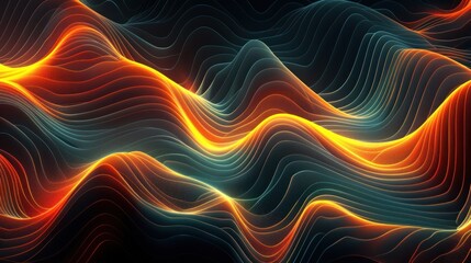 Obraz premium Abstract Waves of Light