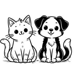 Obraz premium dog and cat