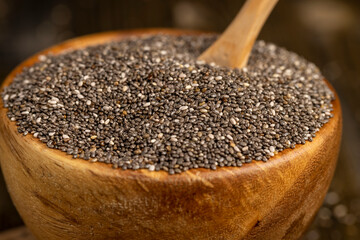 black and white chia seeds for a healthy diet