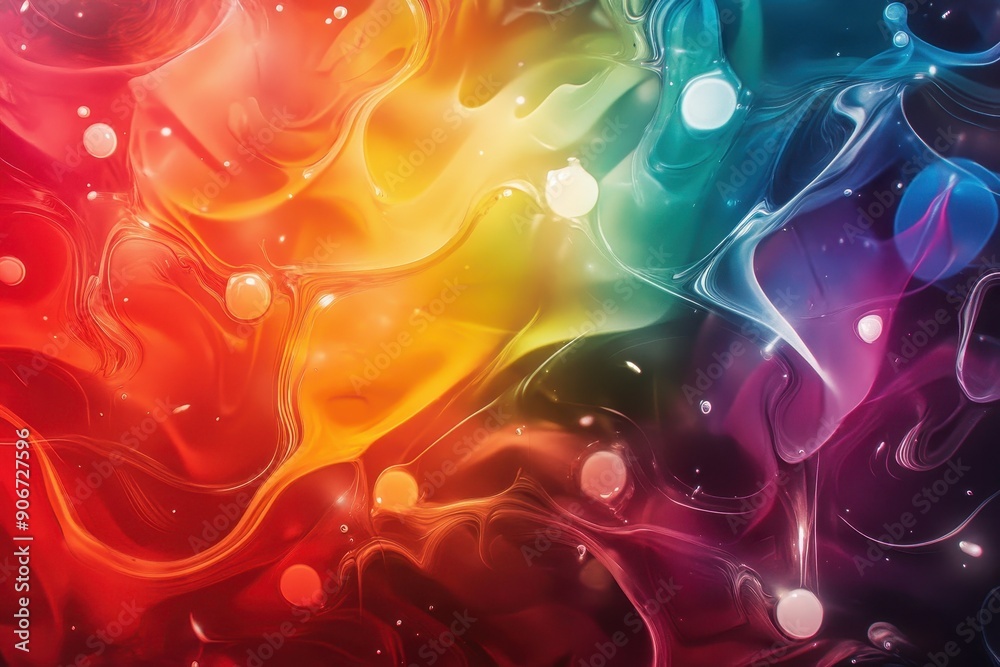 Poster Abstract colorful swirling patterns with vibrant hues blending into each other, creating a mesmerizing visual experience.