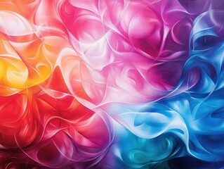 Obraz premium Vibrant abstract art with swirling colors of red, pink, blue, and purple. Perfect for backgrounds, wallpapers, and creative projects.