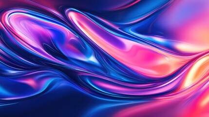 Vibrant abstract liquid art with flowing shapes and colorful gradients of blue, purple, and pink, creating a modern digital background.
