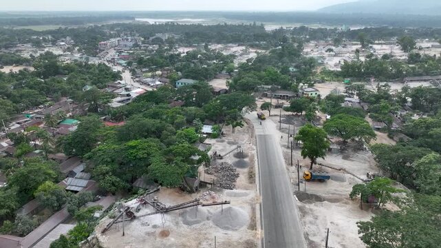 Rural Serenity from Above Aerial Footage of Countryside Roads