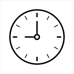 Wristwatch line icon. Isolated vector illustration