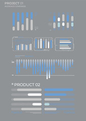 Design business elements charts in color. Finance Charts.