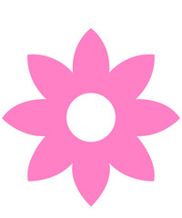 Flower clip art design on plain white transparent isolated background for card, shirt, hoodie, sweatshirt, apparel, tag, mug, icon, poster or badge