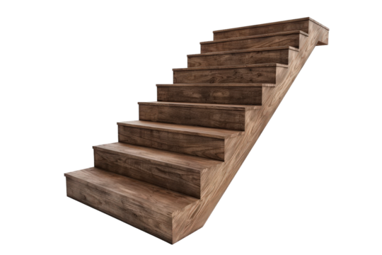 Detailed View of Closed-Riser Stairs