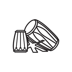 Traditional music drum logo icon, vector illustration template design