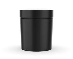 Blank multi purpose jar template 3d render.