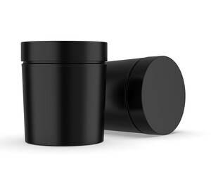Blank multi purpose jar template 3d render.