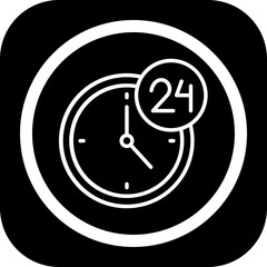 24 Hours Support Icon Design