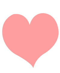 Heart clip art design on plain white transparent isolated background for card, shirt, hoodie, sweatshirt, apparel, tag, mug, icon, poster or badge