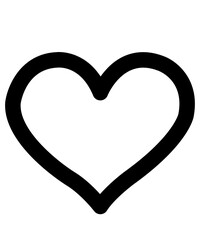 Heart clip art design on plain white transparent isolated background for card, shirt, hoodie, sweatshirt, apparel, tag, mug, icon, poster or badge