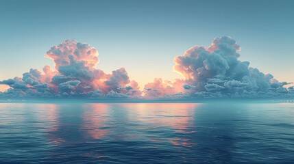 Captivating image of a serene ocean view with a clear sky, transitioning to a stormy horizon, showcasing the effects of climate change on marine environments and the need for global conservation.