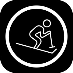 Skiing Icon Design