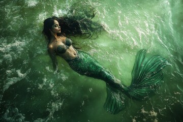 Mermaid in Emerald Waters