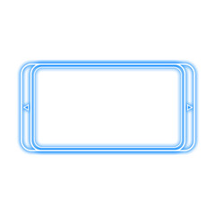 frame stacked rectangle neon and side light neon