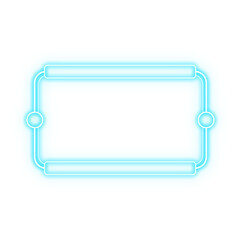 frame rectangle light neon and side circle