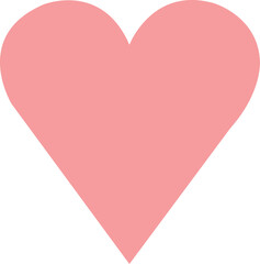 Heart clip art design on plain white transparent isolated background for card, shirt, hoodie, sweatshirt, apparel, tag, mug, icon, poster or badge