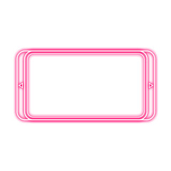 frame stacked rectangle neon and side triangle light neon