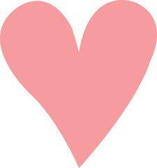 Heart clip art design on plain white transparent isolated background for card, shirt, hoodie, sweatshirt, apparel, tag, mug, icon, poster or badge