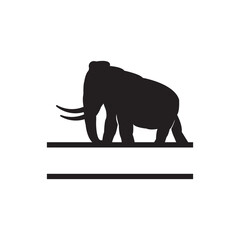 Mammoth Logo Design. Simple and Modern. Vector illustration