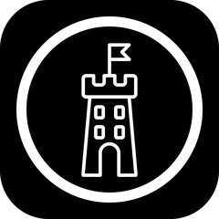 Castle Flag Icon Design