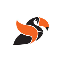 Toucan Bird Logo Design. Simple and Modern. Vector illustration