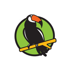 Toucan Bird Logo Design. Simple and Modern. Vector illustration