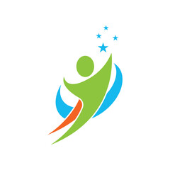 Reach Dream Logo Design Template Inspiration, Vector Illustration.