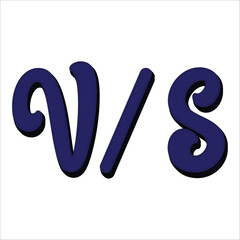 Versus logo. VS letters for sports, fight, competition, battle, match, game. Vector icon.