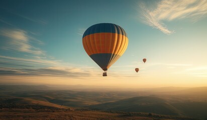 Obraz premium Colorful air balloon in the sky