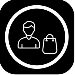 Man Shopping Icon Design