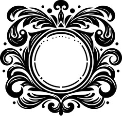 Vintage Frame Flourish Design for Creative Use