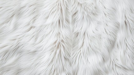 Fototapeta premium Close-up of Soft White Fur Texture