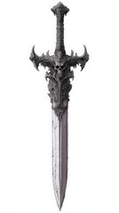 A detailed fantasy sword with intricate designs, perfect for imaginative storytelling or gaming visuals.