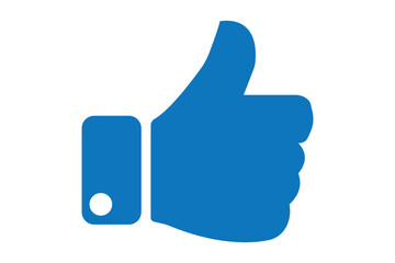 Fototapeta premium Thumbs up icon. Black Thumb up icon on white background. Vector illustration