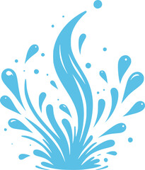 High-Resolution Water Splash Element for Digital Art