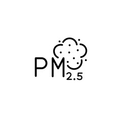 PM 25 icon. Clipart image isolated on white background
