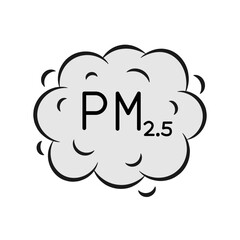 PM 25 dust cloud icon. Clipart image isolated on white background