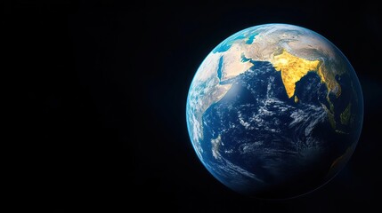 3D global view of Earth during La Nina, focusing on enhanced hurricane activity and cooler sea temperatures in the Pacific