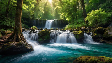 Fototapeta premium waterfall in the forest