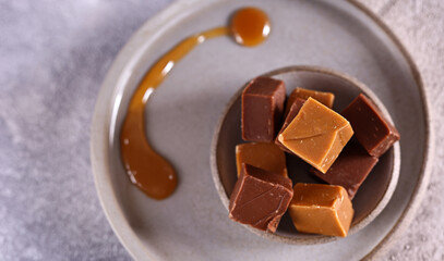 candies soft caramel handmade for dessert